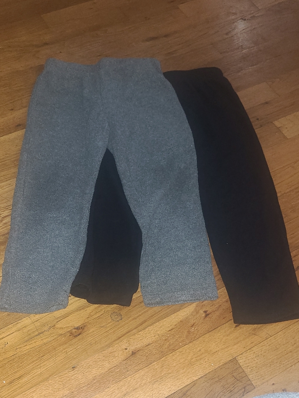 The Childrens Place Gray and Black Kids Fleece Bottoms - Soft Warm Straight Leg